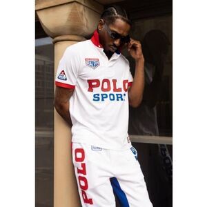 Polo Ralph Lauren Polo Sport Mesh Rugby Shirt Ralph’s Motorsports medium NEW